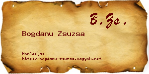 Bogdanu Zsuzsa névjegykártya